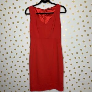 Elie Tahari Sleeveless V Neck Sheath Dress 6